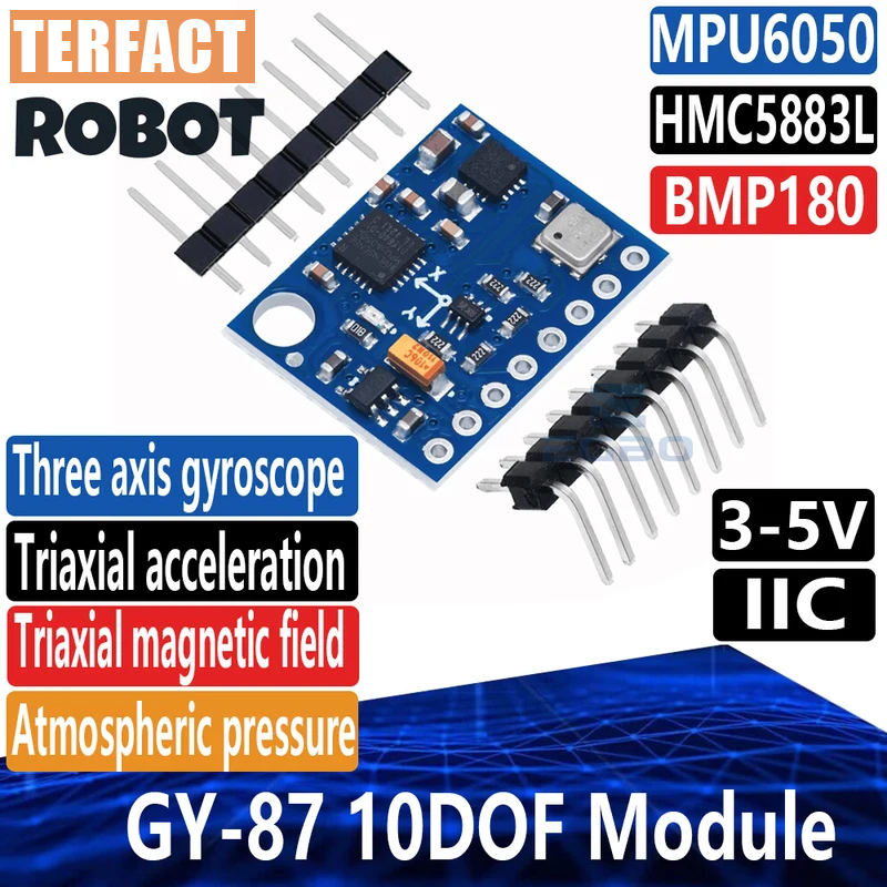 Mpu6050 - 1~5PCS GY-87 10DOF Module MPU6050 QMC5883L