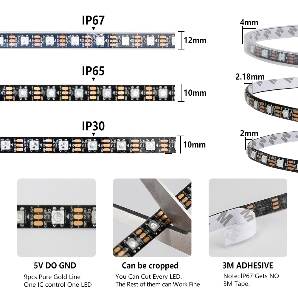 WS2812B Smart Pixel RGBIC Led  - Ws2812B Strip 5V recension och pris
