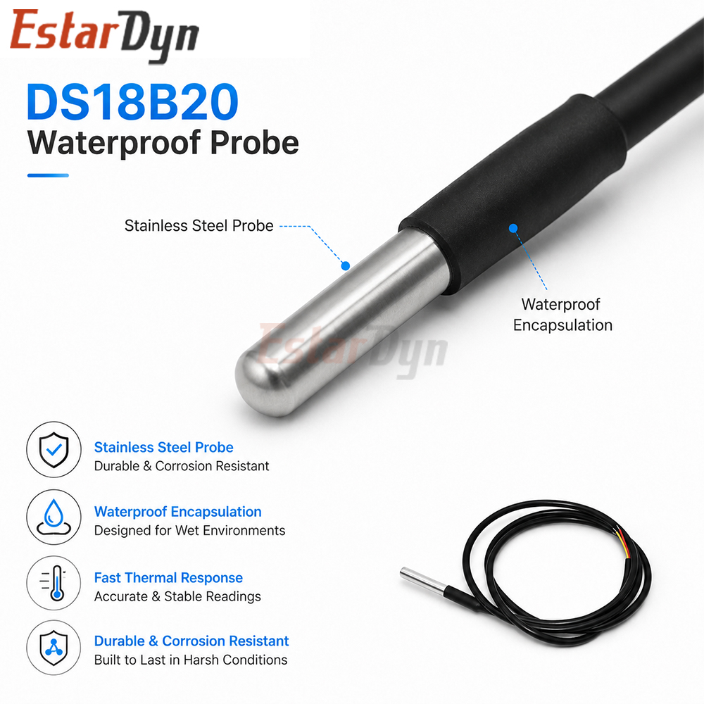 Estardyn DS18B20 Waterproof Di - Ds18B20 recension och pris