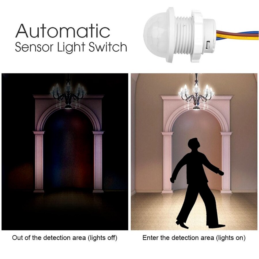 2PCS Smart PIR Sensor Detector - Pir Motion Sensor recension och pris