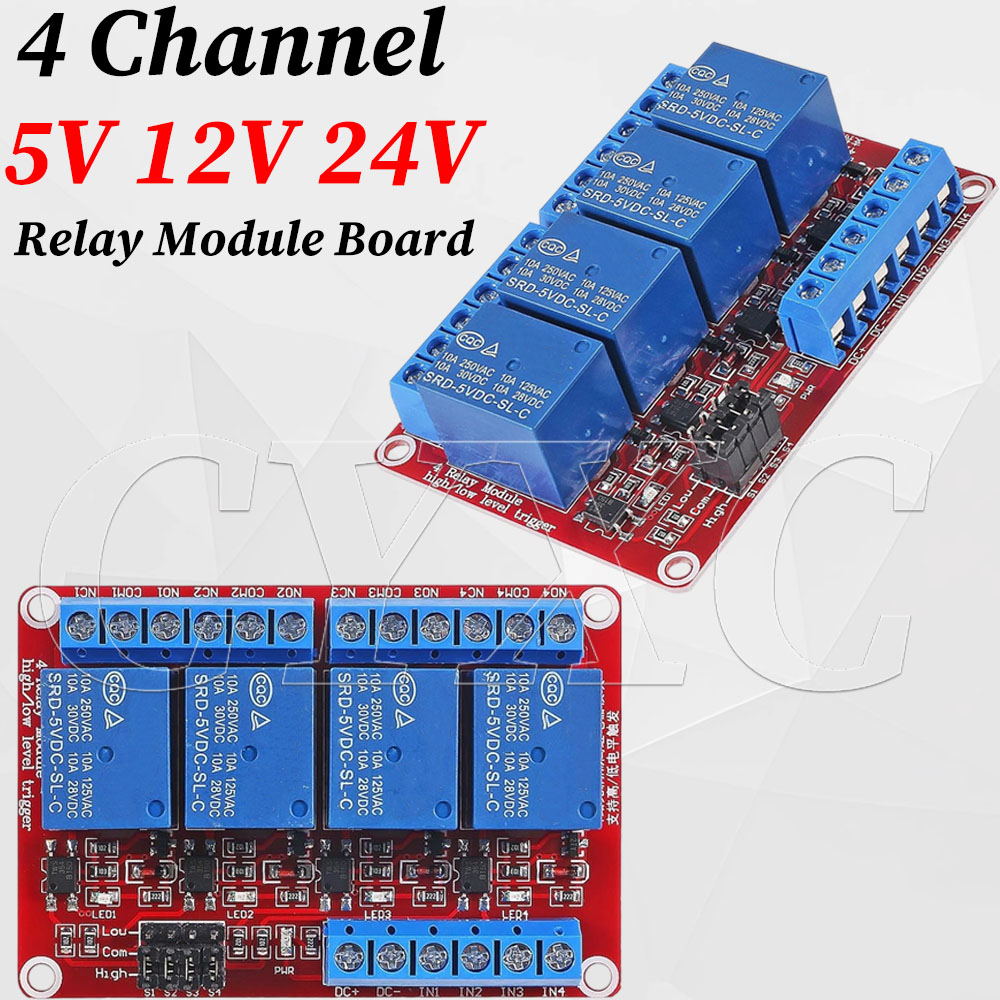 4 Channel 5V 12V 24V Relay Mod - Relay Module 4 Channel recension och pris