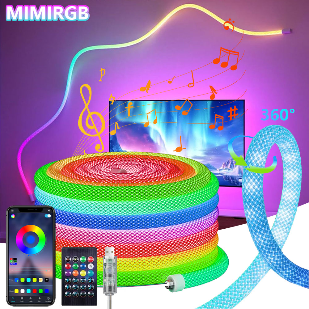 360 Glow Round RGB Neon LED Wo - Ws2812B Strip 5V recension och pris