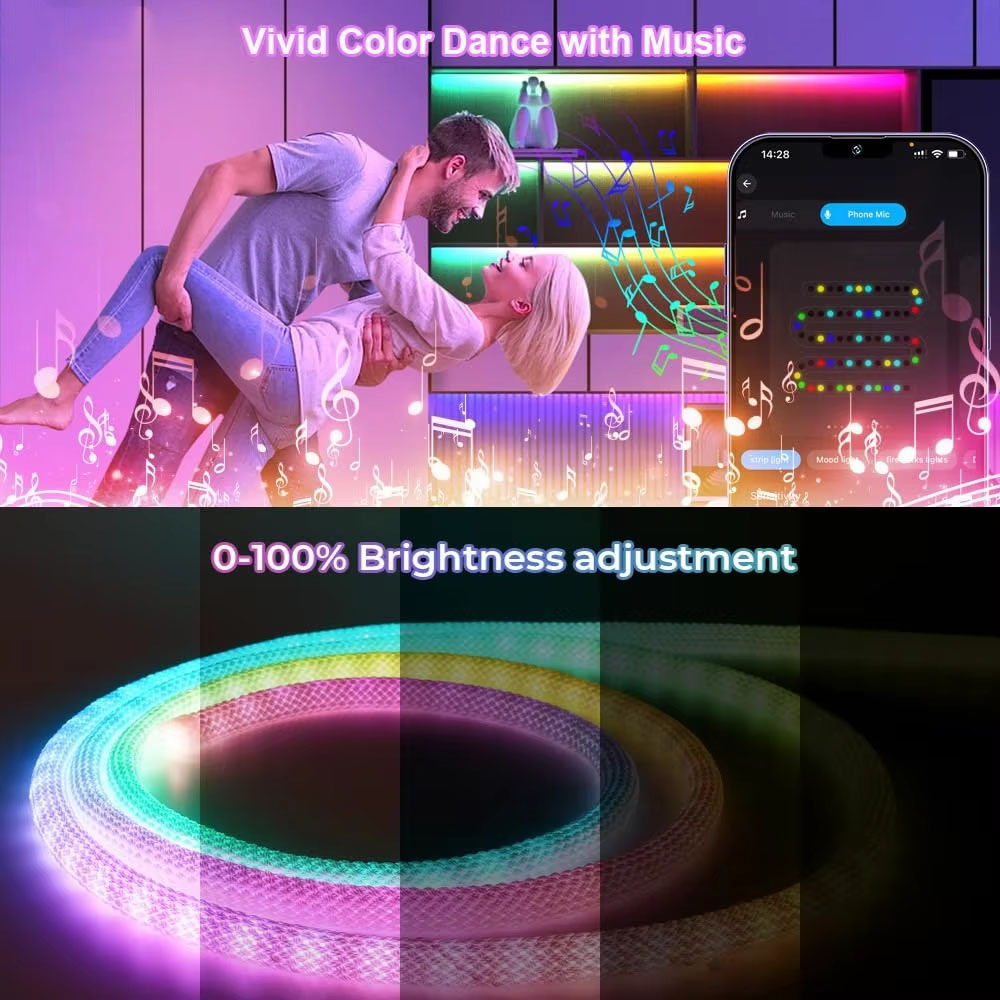 360 Glow Round RGB Neon LED Wo - Ws2812B Strip 5V recension och pris