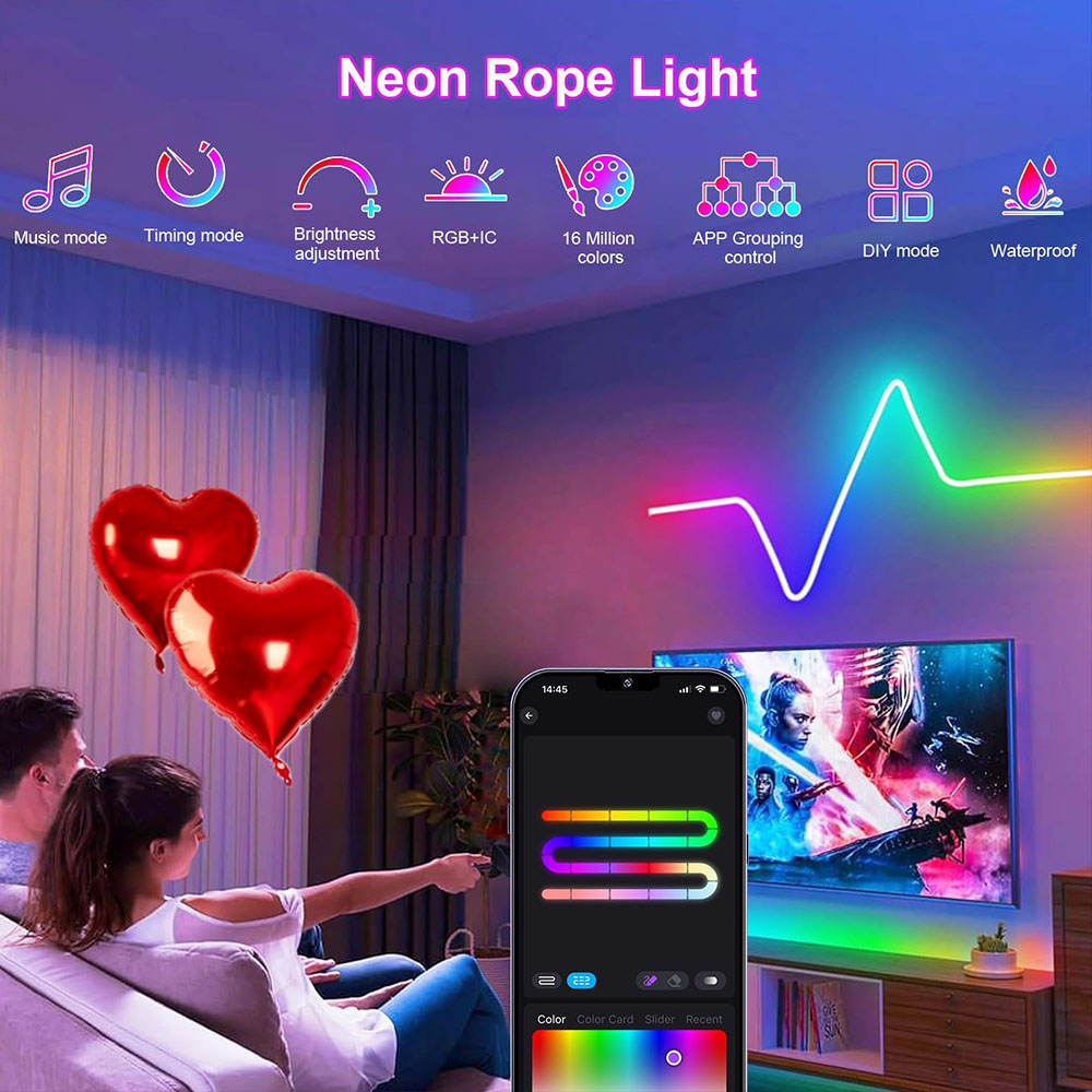 360 Glow Round RGB Neon LED Wo - Ws2812B Strip 5V recension och pris
