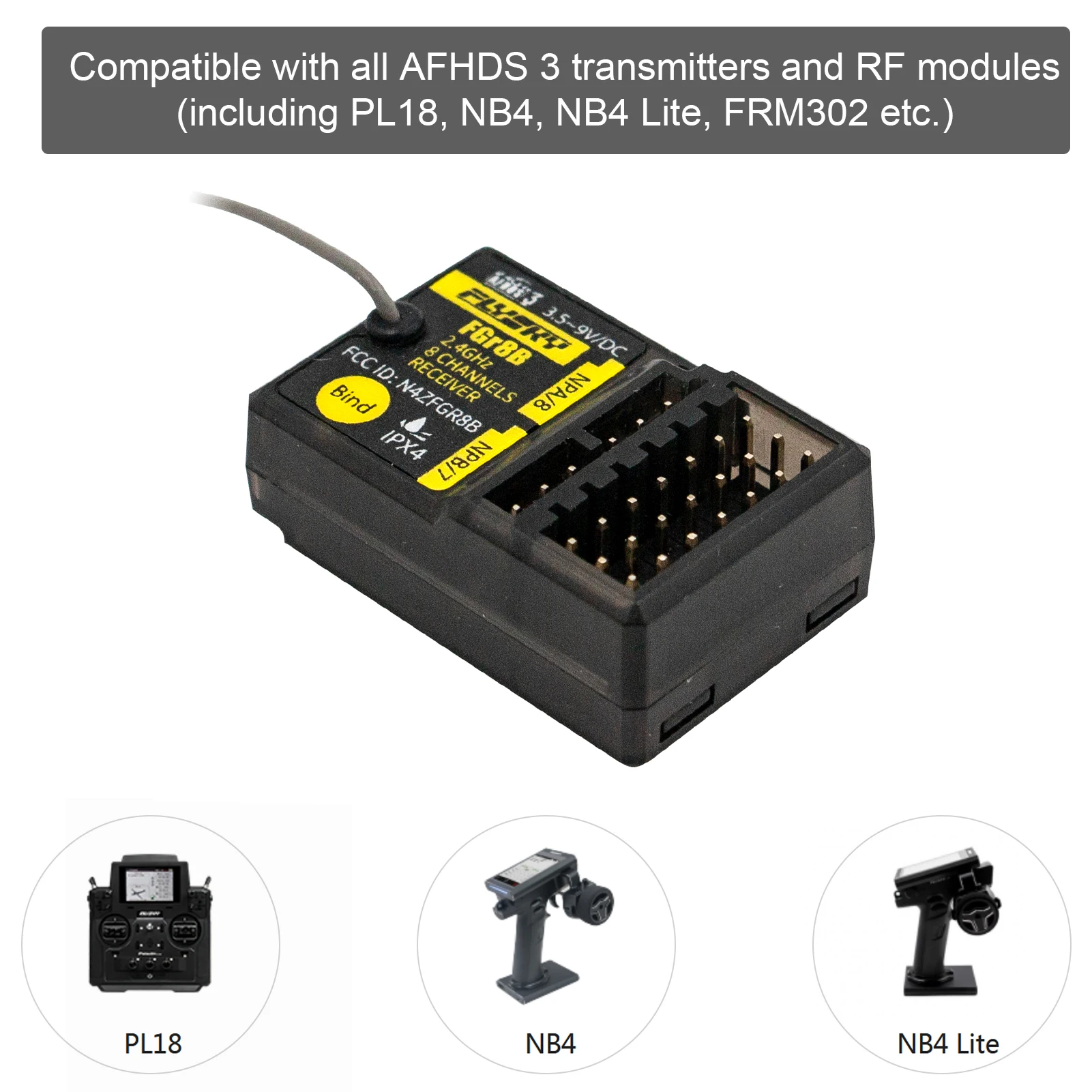 FLYSKY FGR8B PWM/ PPM/ i-bus O - Ir Remote Module recension och pris
