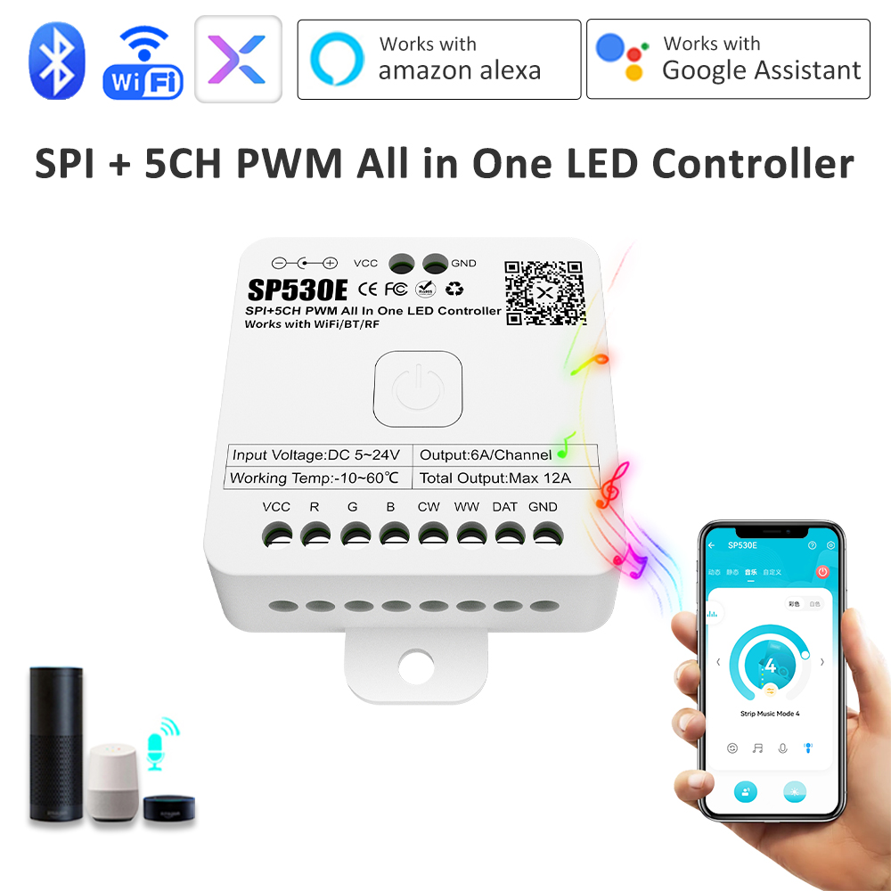 SP530E All In One LED Controll - Ws2812B Strip 5V recension och pris
