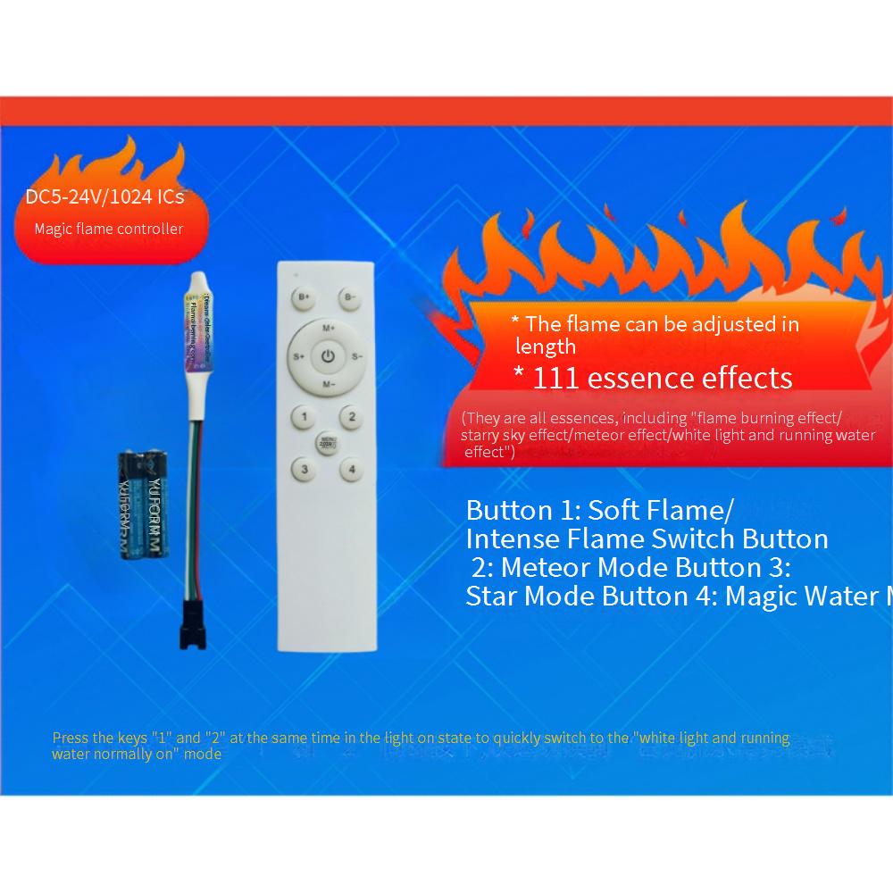 RF 12-key fantasy flame contro - Ws2812B Strip 5V recension och pris