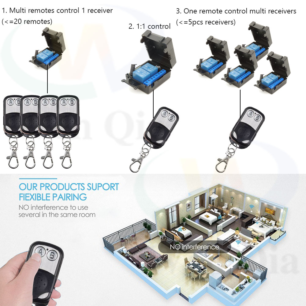 433MHz 12V Wireless Garage Doo - Relay Module 1 Channel recension och pris