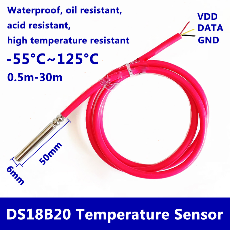 DS18B20 Waterproof Digital Tem - Ds18B20 recension och pris